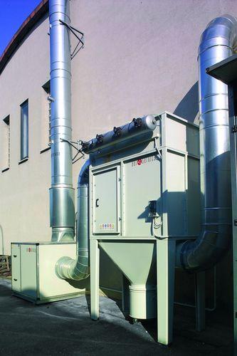 cartridge dust collector / mechanical shaker cleaning / compact / industrial