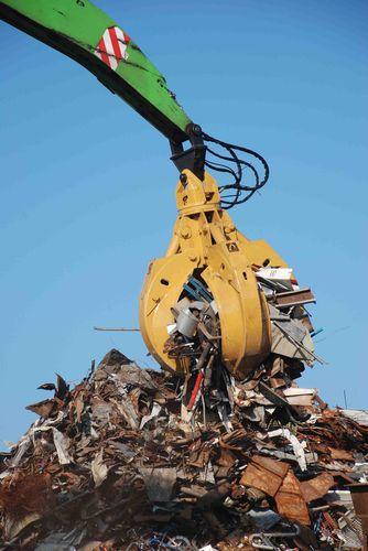 orange peel grab / two-rope mechanical / for excavators / scrap