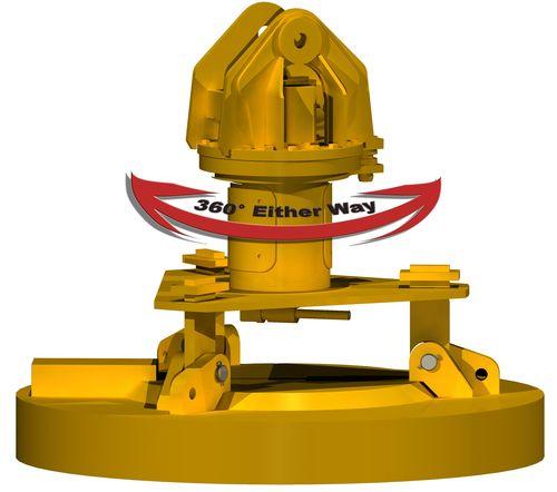 electro-permanent lifting magnet / for materials handlers / circular