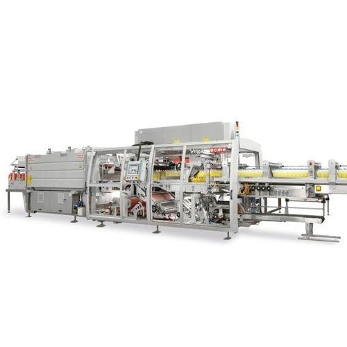 tray packer sleeve wrapping machine with heat shrink film / automatic / bottle / for cans