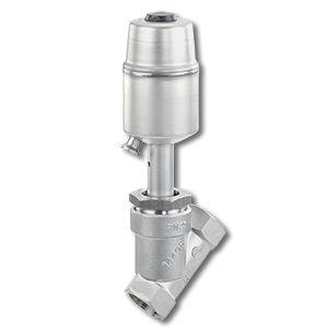 globe valve / pneumatic / angle seat / 2/2-way