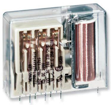 electromechanical relay with guided contacts / bistable / power / for printed circuit boards