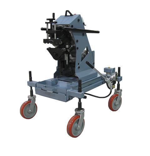 mobile chamfering machine / sheet metal / with automatic feeder / self-propelled