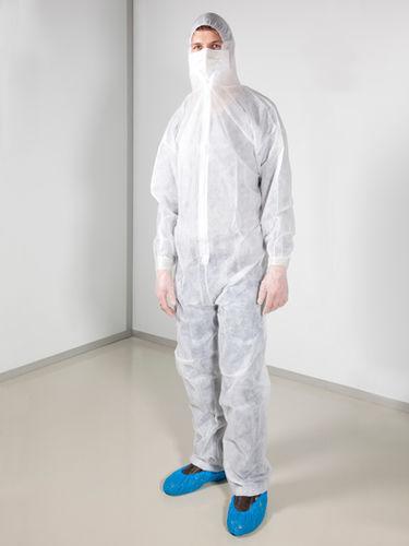 chemical protection coveralls / polypropylene / disposable / with hood