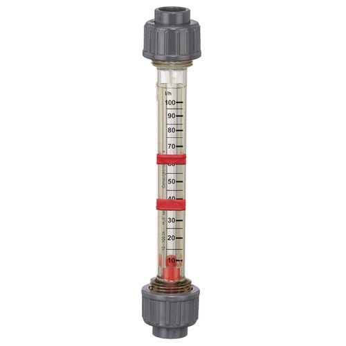 variable-area flow meter / plastic tube / for water / in metering tube