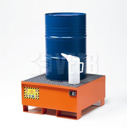 1-drum containment bund / multi-use / steel / rigid