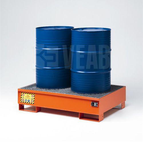 2-drum containment bund / multi-use / steel / rigid