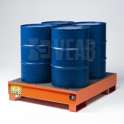 4-drum containment bund / multi-use / steel / rigid