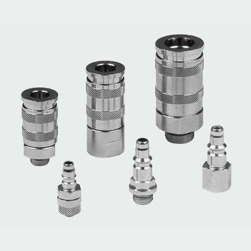 nickel-plated brass quick coupling / for compressed air