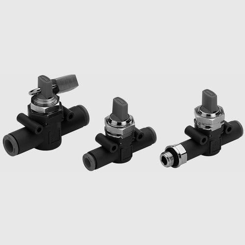 shut-off valve / for compressed air / in line / unidirectional