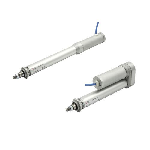 electric cylinder / with piston rod / DC / round
