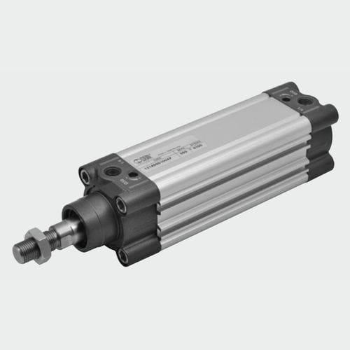 pneumatic cylinder / double-acting / single-acting / ISO