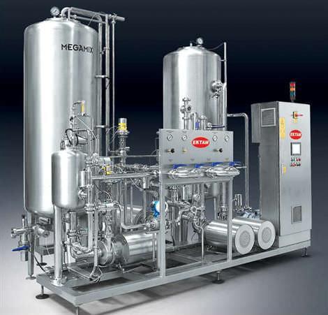 batch mixer / for the food industry / for carbonated drinks