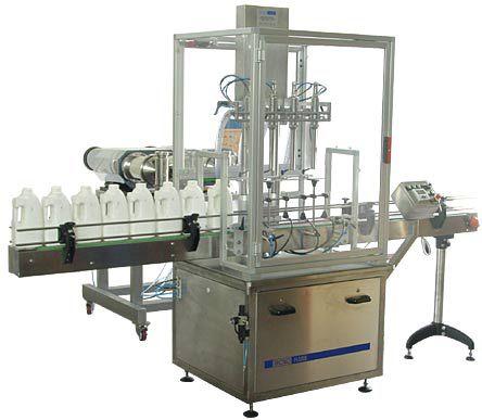 bottle filler / PLC-controlled / linear / for liquids