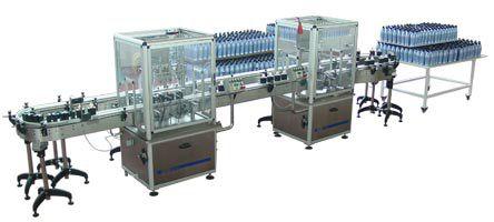linear filling and capping machine / automatic / for bottles