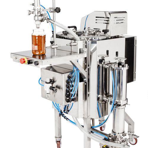 the food industry batch blender / for pasty products / for low-viscosity liquids / volumetric