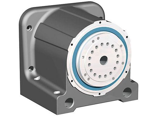 stepper motor-driven rotary indexing table / with face gear