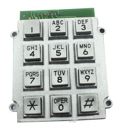 12-key keypad / built-in / rubber / metal