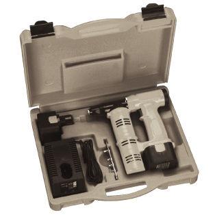 electric riveter / with 2 batteries / with battery charger / housed