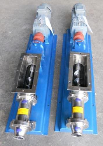 food product pump / 1-screw / horizontal / for toxic fluids