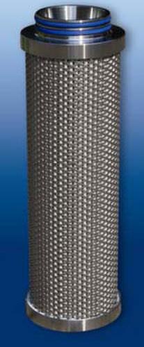 air filter cartridge / for gas / sterilization / stainless steel