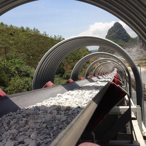 belt conveyor / for bulk materials / long-distance / horizontal