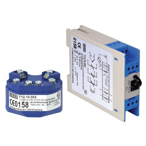 DIN rail mount temperature transmitter / digital / process / humidity