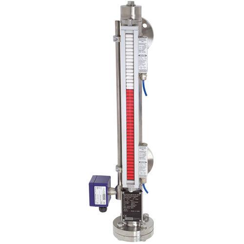 bypass level indicator / liquid / direct-reading / flange