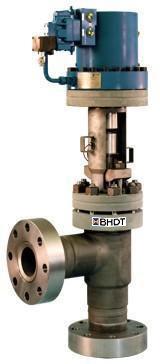 globe valve / hydraulically-operated / for steam / corner