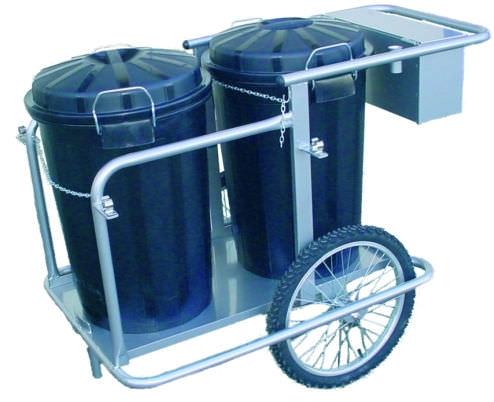 cleaning cart / trash can / stainless steel