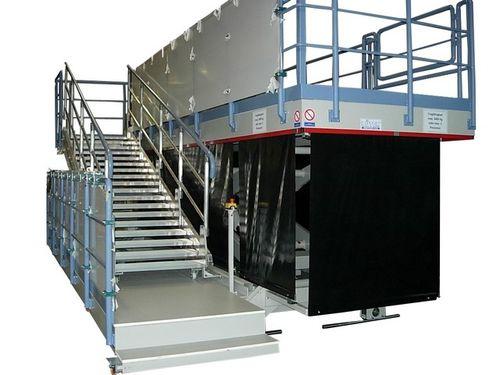 work platform / with safety railing / hydraulic