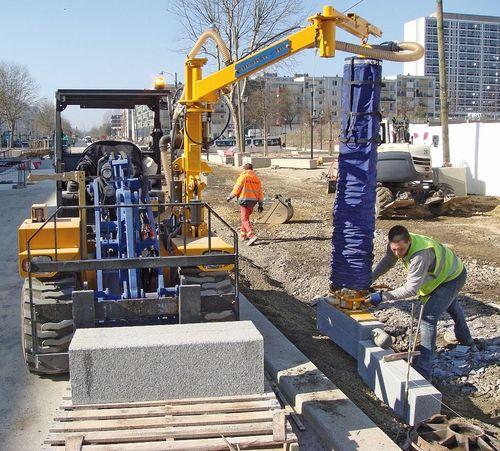 wheel loader / curbstone laying