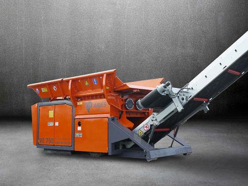 double-shaft shredder / plastics / for waste / for wood