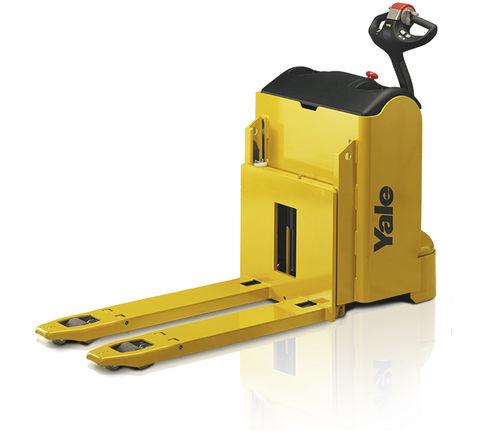 electric pallet truck / with rider platform / loading / unloading