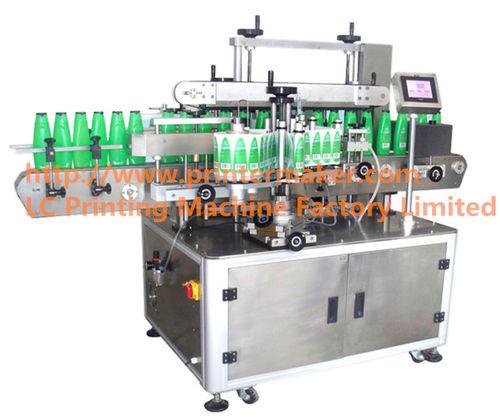 double-sided labelling machine / linear / for containers / high-speed