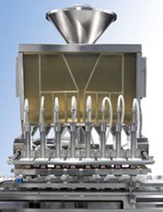 intermittent-motion filler and capper / for powders / for granulates