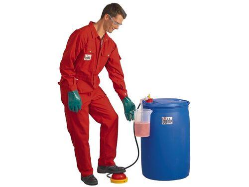 acid pump / manual / semi-submersible / for corrosive fluids