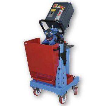 mobile chamfering machine / electric / sheet metal / with automatic feeder