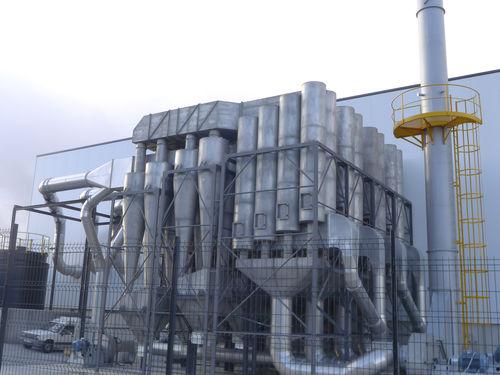 cyclone dust collector / mechanical shaker cleaning