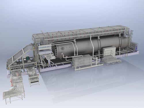 process sterilizer / rotary / horizontal / for the food industry