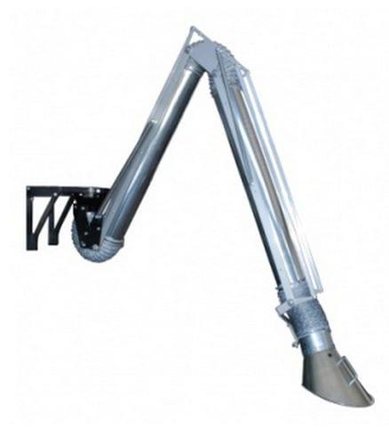 wall-mounted extraction arm / rigid / high-temperature