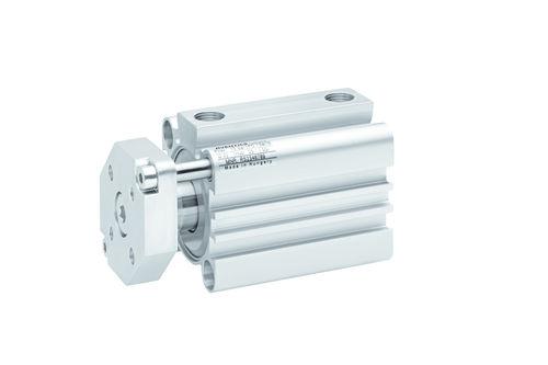 pneumatic cylinder / double-acting / short-travel / aluminum