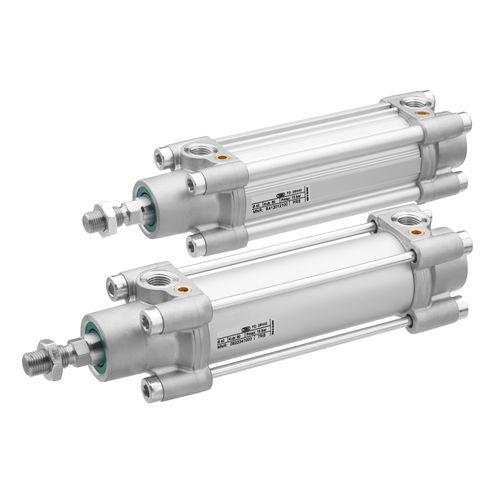 pneumatic cylinder / double-acting / tie-rod / steel