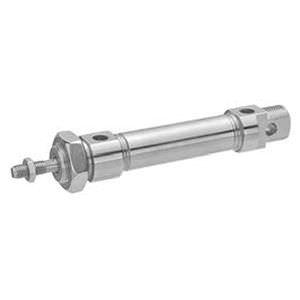 pneumatic cylinder / with threaded rods / double-acting / stainless steel