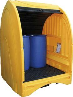 4-drum containment bund / multi-use / in plastic / rigid