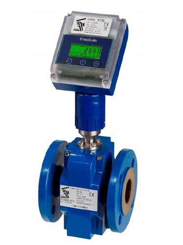 electromagnetic flow meter / metal tube / for liquids / in-line