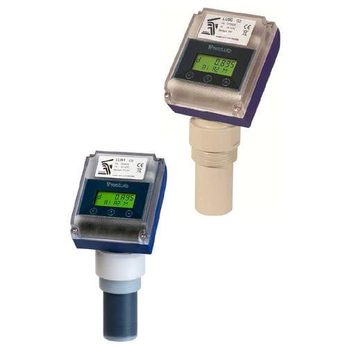 ultrasonic level transmitter / for solids and liquids / for sumps / HART