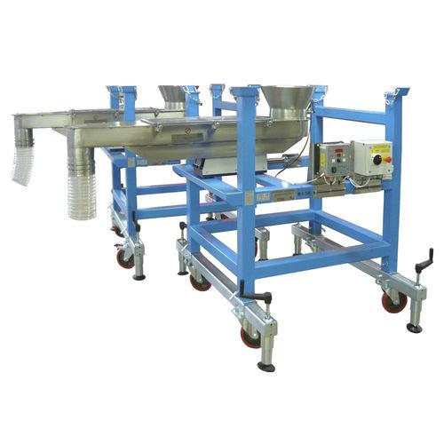 vibrating feeder / motorized / powder / mobile