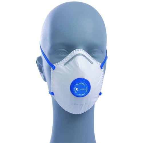 filtering mask / cup-shaped / particulate / with exhalation valve