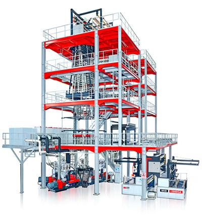 blown film coextrusion line / 5 layers